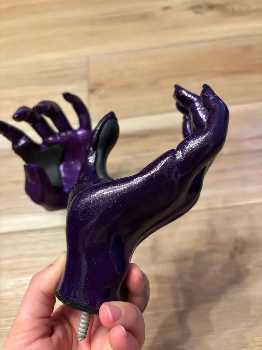 Valkyrie Metallic Purple Guitar Hanger Wall Mount Display Set